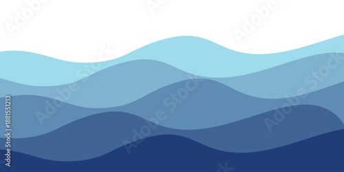 Sea waves layered vector background illustration and sea beach vector illustration.