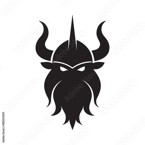 Abstract Horn Viking Logo With Modern Interpretation