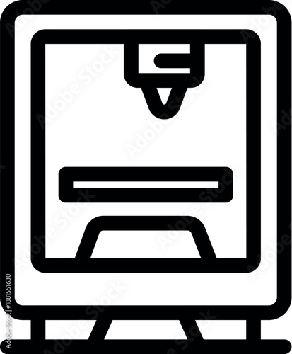 Modern 3d printer creating a plastic prototype using advanced additive manufacturing techniques