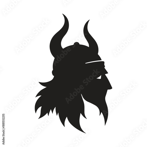 Bold Flat Viking Icon Logo With Strong Presence