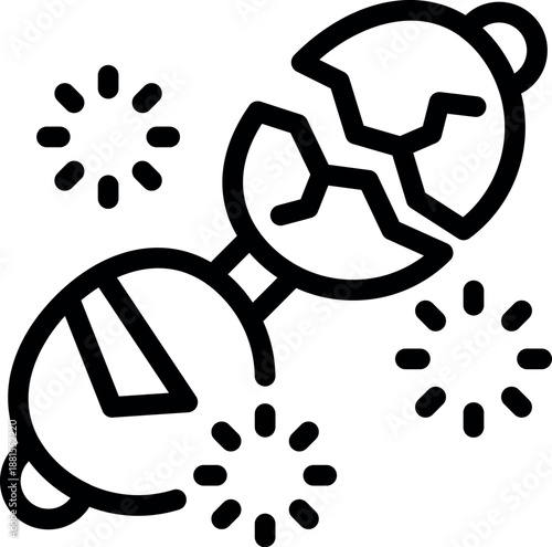 Two planets colliding and exploding with sparks flying in outer space