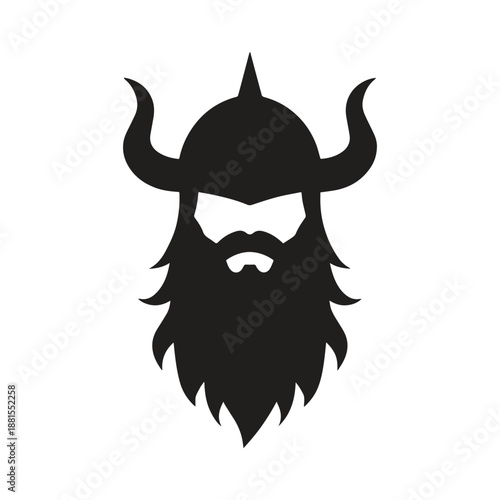 Abstract Warrior Mask Viking Logo With Modern Style