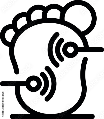 Foot pressure scan measuring points using sensors providing accurate data for analysis and diagnosis