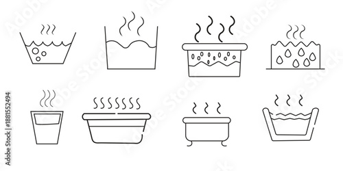 Variations of fire and heat illustrations