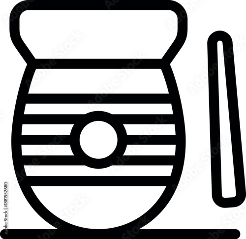 Calabash and bombilla representing the traditional way of preparing and drinking mate, a caffeine rich infused drink