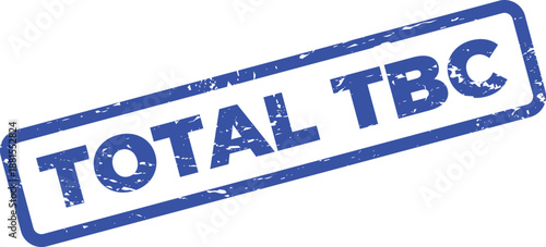 Total TBC blue rubber stamp on white background
