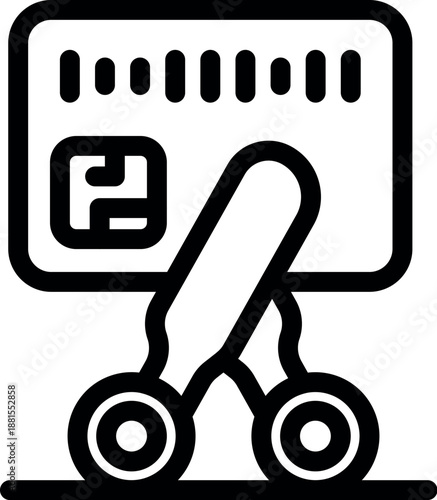 Scissors cutting a credit card, representing the end of debt, financial freedom, or overcoming financial struggles