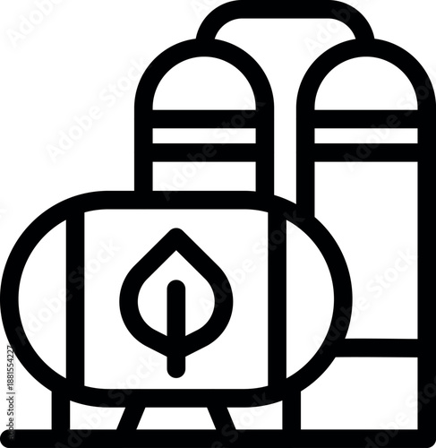 Biofuel production plant generating clean energy, symbolizing sustainable and renewable energy sources