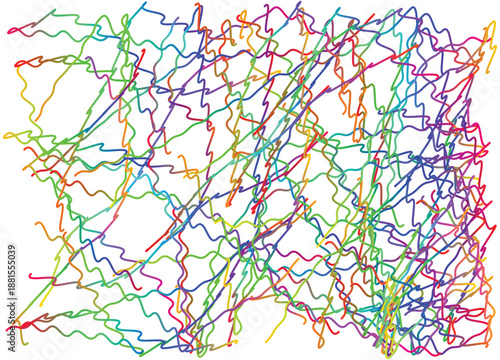 abstract colorful hand drawn scribble lines background with chaotic linear strokes modern artistic texture