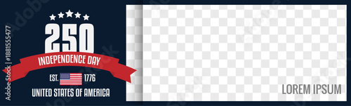 America 250, web vector banner template