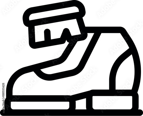 Brush effectively cleaning a shoe, ensuring hygiene and proper footwear maintenance