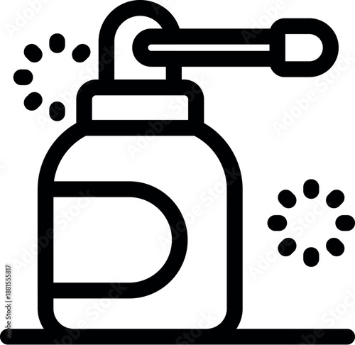 Perfume bottle spraying fragrance, creating a pleasant and luxurious scent