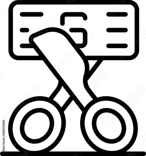 Scissors cutting a credit card, symbolizing financial crisis, bankruptcy, and debt problems