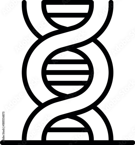 Double helix dna structure symbolizing genetic code, inheritance, and biological information