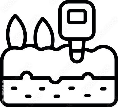 Soil testing equipment analyzes ground conditions, providing insights into nutrient levels and soil health for optimal plant growth