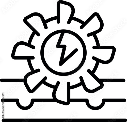 Water turbine converting potential energy of water into electricity, providing sustainable and renewable energy source