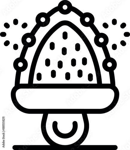 Innovative agricultural technology using artificial light to cultivate a glowing mushroom, symbolizing the future of farming