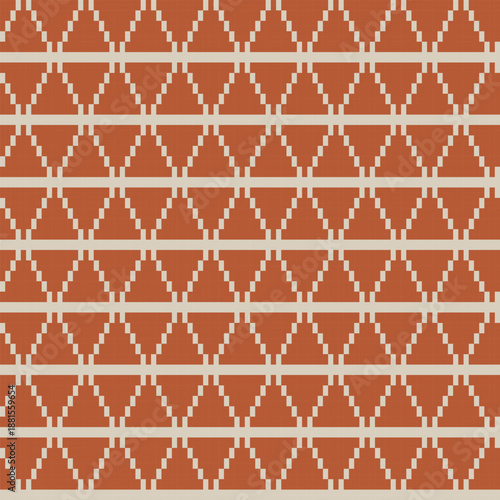 Neutral Colour Argyle Fair Isle Seamless Pattern Design