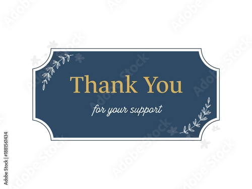 Thank you for your support message with decorative elements