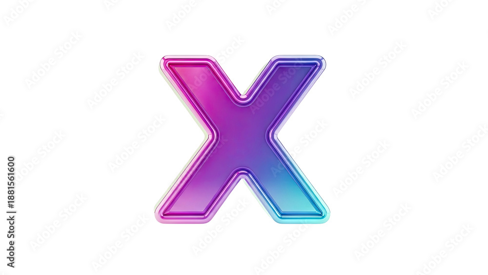 Fototapeta premium Gradient 'X' with Metallic Sheen