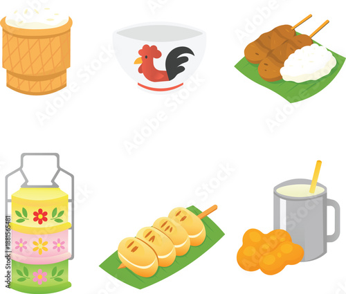 Vector illustration Thai element Day set