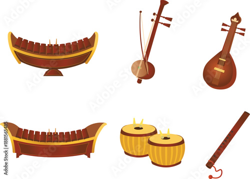 Vector illustration Thai element Day set