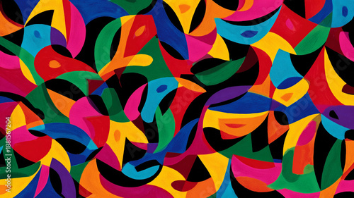Motion rhythm pattern in bright palette