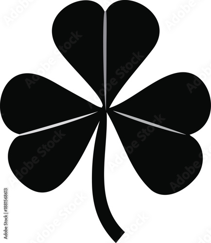 Symbolic four-leaf clover representation Vector