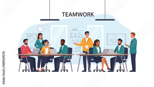 Teamwork Meeting Discussion Office People Collaboration.