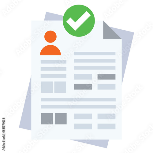 Approve resume icon design