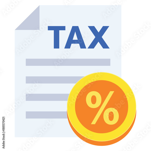 Tax icon design. Tax file and coin icon