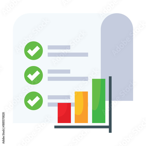 File checklist icon design. Business file checklist
