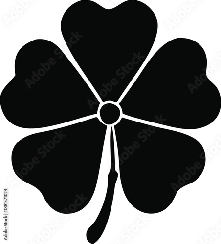 Symbolic representation of a four-leaf clover Vector