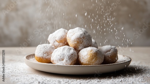 Enjoying beignets at Mardi Gras in New Orleans on Fat Tuesday