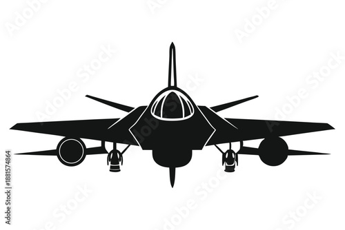 aircraft silhouette line art vector illustration