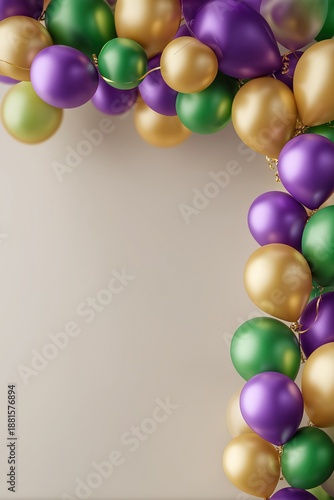 Celebration at Mardi Gras festival in New Orleans on Fat Tuesday