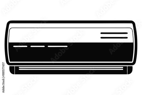 air conditioner silhouette line art vector illustration
