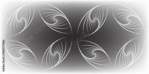 et of black thick halftone dotted speed lines. Speed lines in circle form. Geometric art. Design element for frame, logo, tattoo, web pages, prints, posters, template, abstract vector background.