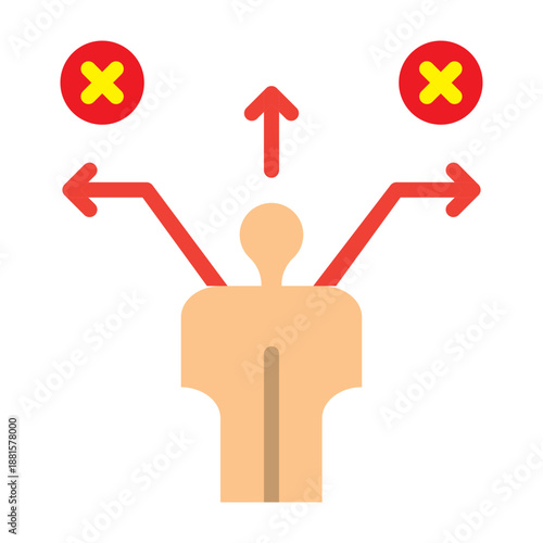 Decision Making Vector Flat Icon Design