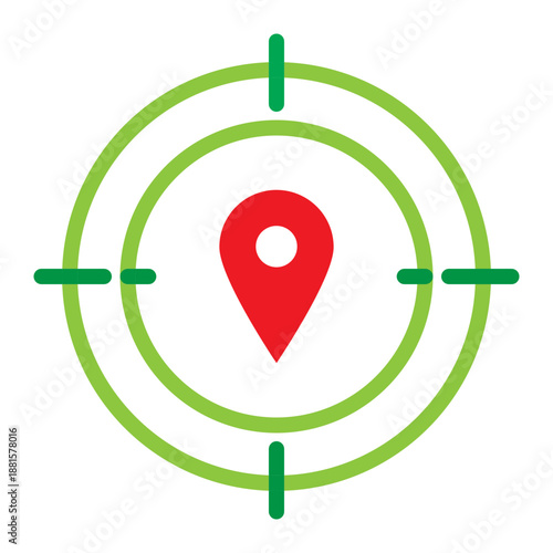 Focus Point Vector Flat Icon Design