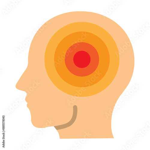 Subconscious Mind Vector Flat Icon Design