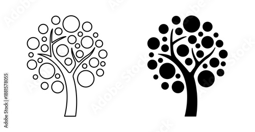 Tree Icon for Nature, Ecology and Environmental Sustainability Concept