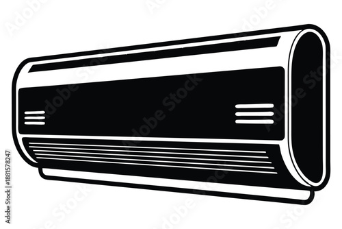 air conditioner silhouette line art vector illustration