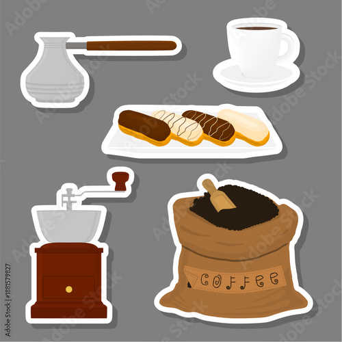 big colored set different types maker sack