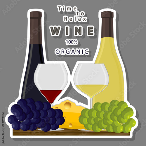 Various sweet tasty natural wine