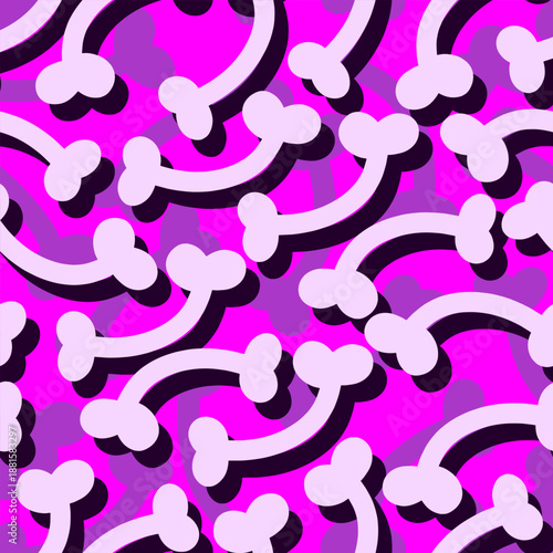 Dog Bone vector dog paw doodle Seamless pattern. Packaging paper design, pet food accessories package.