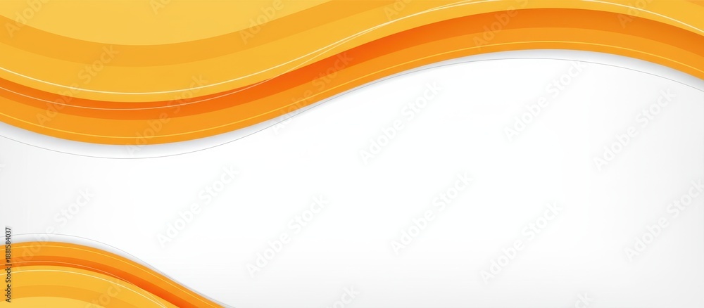 Obraz premium Abstract wavy lines in shades of orange on a plain background