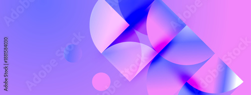 Abstract shapes blend, creating vibrant purple, blue gradients. Soft light illuminates flowing forms, suggesting movement, depth.