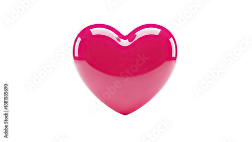 Wallpaper Mural Shiny Red Heart Against White Background Torontodigital.ca