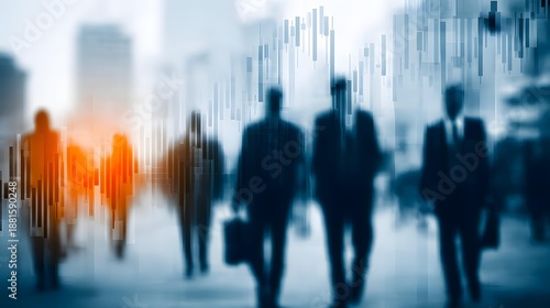 Wallpaper Mural business scene with glowing data streams, diverse professionals collaborating in a modern digital workspace Torontodigital.ca